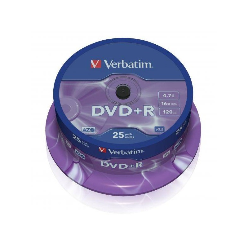 Płyta DVD+R 4,7GB 16x VERBATIM DataLife PLUS 43500 Cake 25 szt.