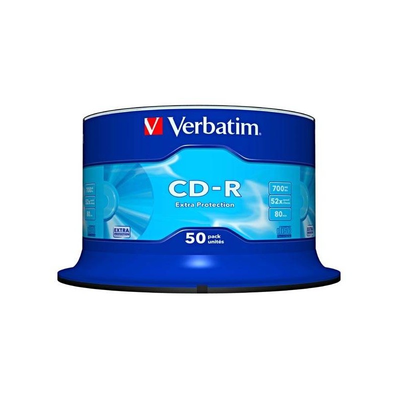 Płyta CD-R 700MB 52x VERBATIM Extra Protection 43351 Cake 50 szt.