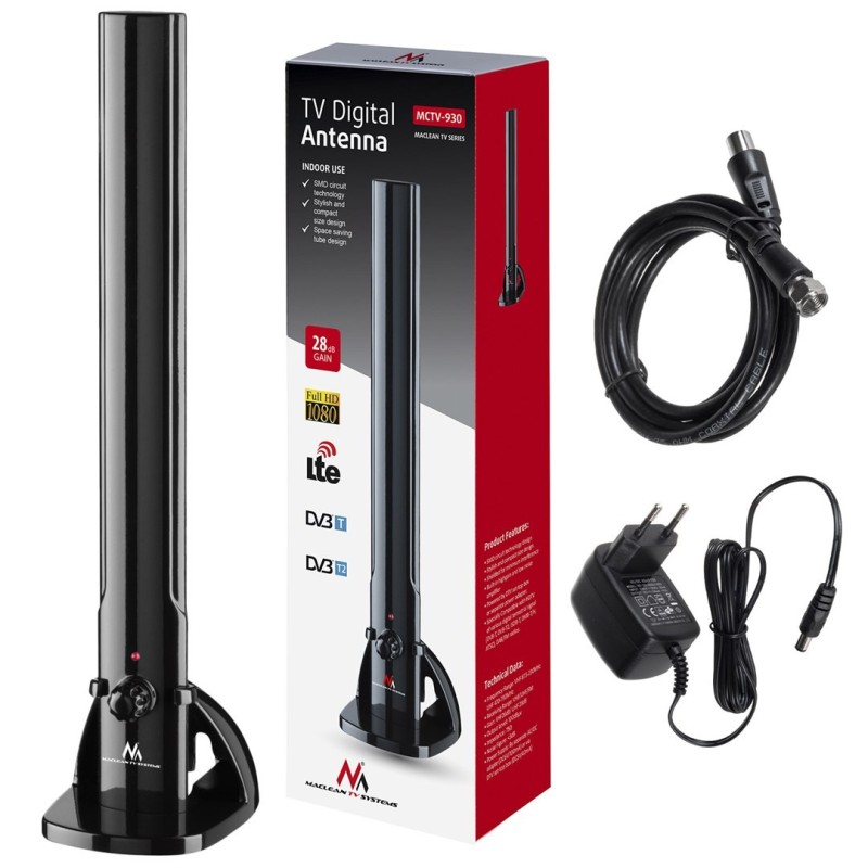 Antena Maclean MCTV-930 (aktywna 28 dB Typ F)