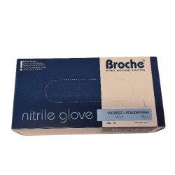 Rękawice nitrylowe bezpudrowe BROCHE 96660L L niebieskie 100szt