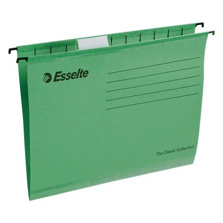 Teczka zawieszkowa A4 ESSELTE CLASSIC 90318 zielona kartonowa 210g