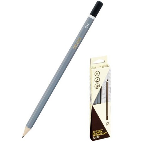 Ołówek ostrzony sześciokątny techniczny Grand 160-1349 3H 12szt