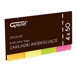 Zakładki indeksujące papierowe 20x50mm Grand GR-Z4-50 flagi 150-1418 mix*4 4x50szt