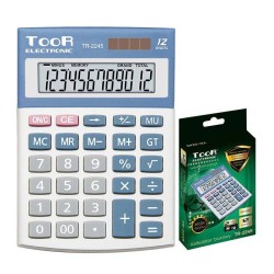 Kalkulator biurowy 12cyfr Toor Electronic TR-2245 120-1424 zasilanie solarne + bateria 142x105x23mm