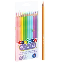 Kredki ołówkowe pastelowe Carioca 43034 pastel 160-2229 12kol