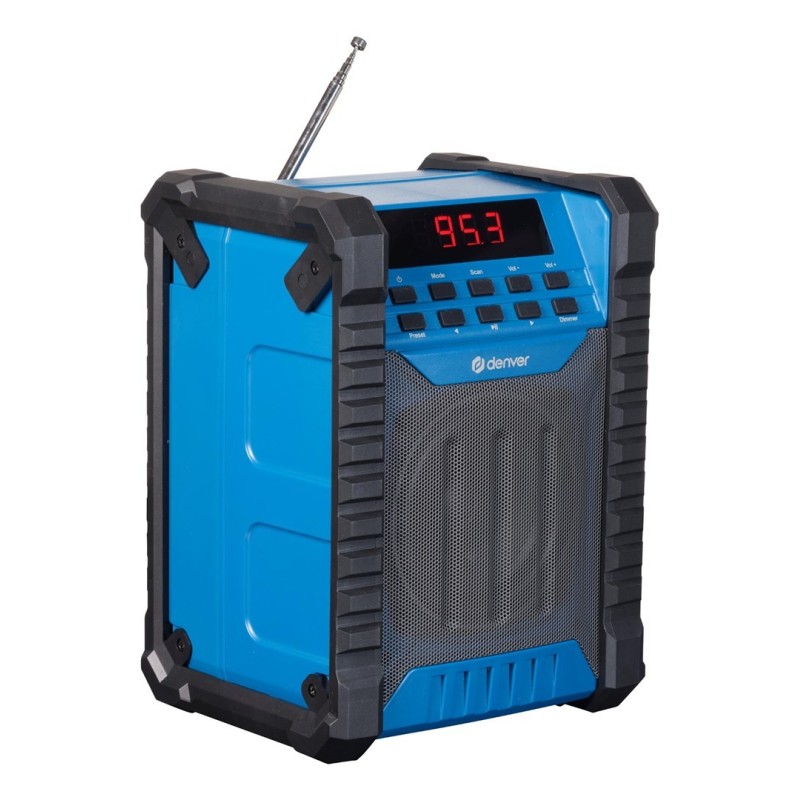 Denver WRB-60 nadajnik FM Bluetooth Niebieski, Szary