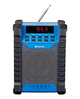 Denver WRB-60 nadajnik FM Bluetooth Niebieski, Szary