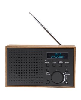 Denver DAB-46DARK GREY radio Internet Analogowe i cyfrowe Czarny, Brązowy