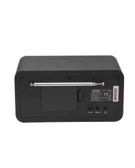 Radio DENVER DAB-30 DAB+/FM sieciowe/4xAA z drewnianą obudową czarne