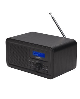 Radio DENVER DAB-30 DAB+/FM sieciowe/4xAA z drewnianą obudową czarne