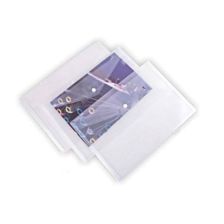 Teczka kopertowa na guzik A4 FIAN W208BC-18 transparentna  przezroczysta PP 0.18mm