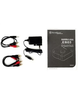 Silverstone SST-EB03S wzmacniacz do słuchawek Srebrny