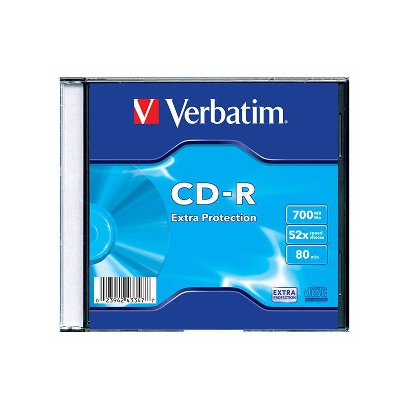 Płyta CD-R 700MB 52x VERBATIM 43347 Slim
