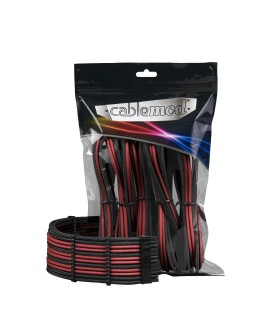 CableMod PRO ModMesh Cable Extension Kit - czarny/krwista czerwień