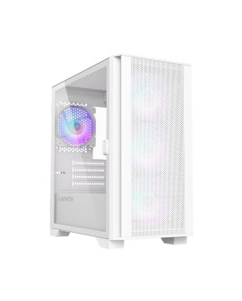 Montech AIR 100 ARGB, Micro-ATX, szkło hartowane - białe