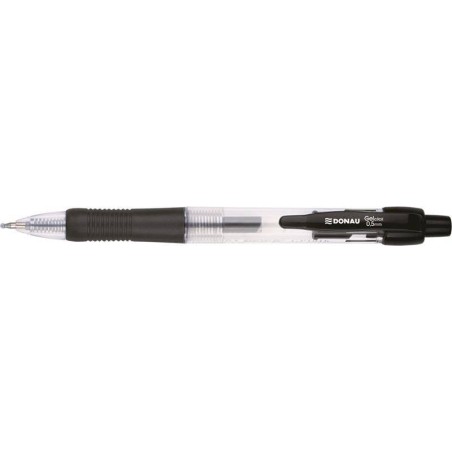 Długopis żelowy automatyczny DONAU czarny 0.5