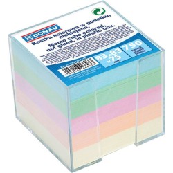 Kostka biurowa nieklejona 92x92x82m DONAU w pudełku mix kolorów