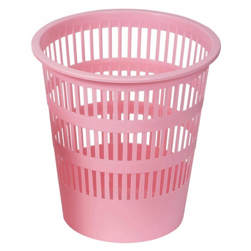 Kosz na śmieci 12l DONAU pastelowy różowy plastik