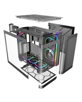 Montech KING 95 PRO Midi-Tower, Szkło Hartowane, ARGB - czarny