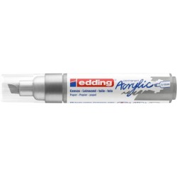 Marker akrylowy  EDDING 5000 matowe srebro 5-10 mm