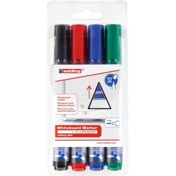 Markery suchościeralne EDDING 363 mix kolorów 1-5mm 4szt