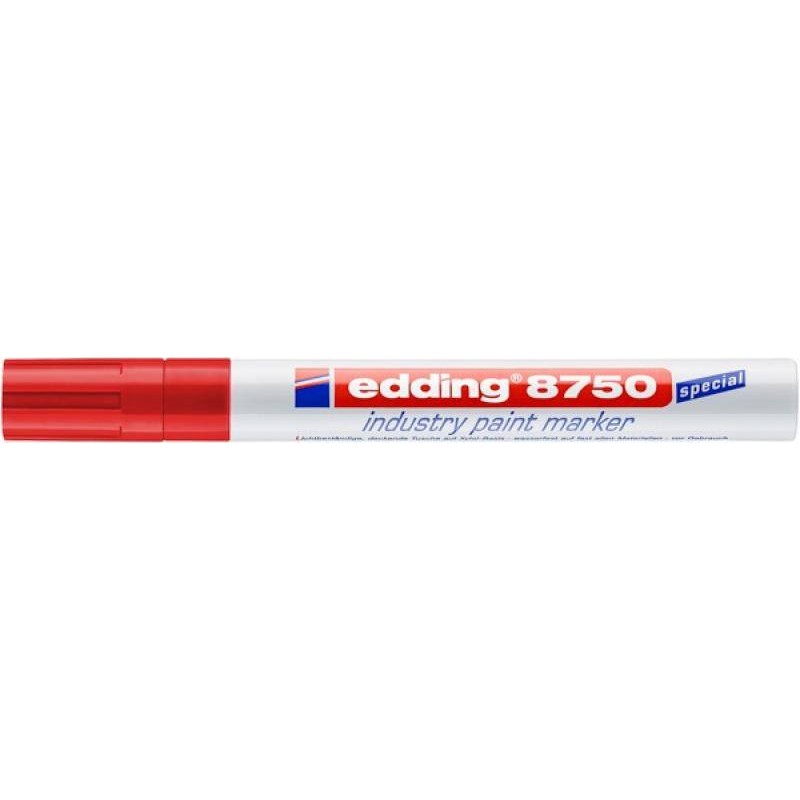 Marker olejowy EDDING przemysłowy 8750 czerwony 2-4mm