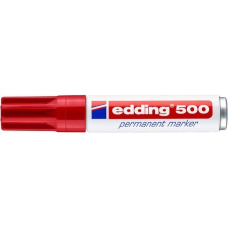 Marker permanentny EDDING 500 czerwony 2-7 mm