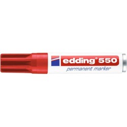 Marker permanentny EDDING 550 czerwony 3-4 mm