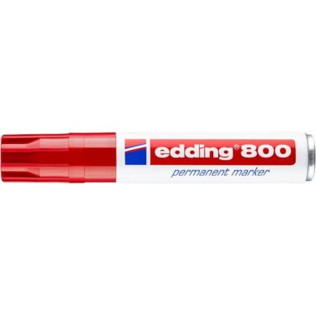 Marker permanentny EDDING 800 czerwony 4-12 mm