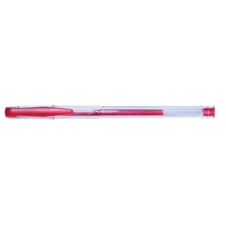 Długopis żelowy OFFICE PRODUCTS Classic czerwony 0.5mm przezroczysta