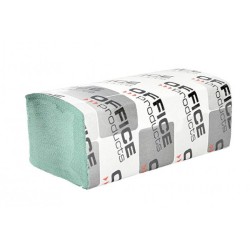 Ręcznik papierowy jednowarstwowy makulatura ekonomiczny OFFICE PRODUCTS ZZ zielony 200 listków 20szt.