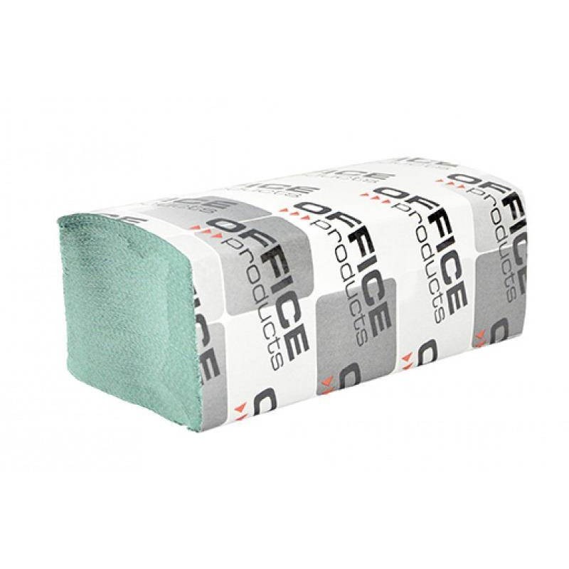 Ręcznik papierowy jednowarstwowy makulatura ekonomiczny OFFICE PRODUCTS ZZ zielony 200 listków 20szt.