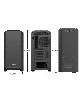 Obudowa BE QUIET! SILENT BASE 601 BG026 (ATX, Extended ATX, Mini ATX, Mini ITX kolor czarny)