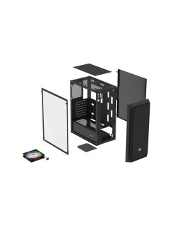 FURY OBUDOWA KOMPUTEROWA FURY SHOBO RGB MIDI TOWER Z OKNEM CZARNA