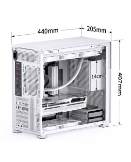 Jonsbo D41 MESH Screen ATX Tempered Glass - white