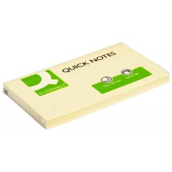 Karteczki samoprzylepne 127x76mm Q-CONNECT jasno żółte 100kart