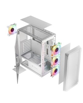 LOGIC OBUDOWA PORTOS ARGB MIDI USB 3.0 WHITE