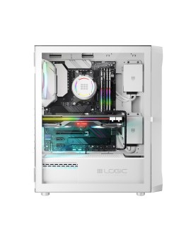 LOGIC OBUDOWA PORTOS ARGB MIDI USB 3.0 WHITE