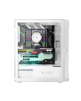 LOGIC OBUDOWA PORTOS ARGB MIDI USB 3.0 WHITE