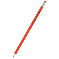 Ołówek ostrzony z gumką Q-CONNECT czerwony HB