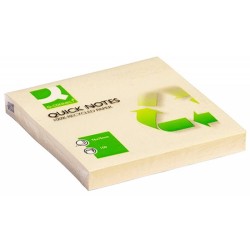 Karteczki samoprzylepne 76x76mm Q-CONNECT 100% Recycled żółte 100kart