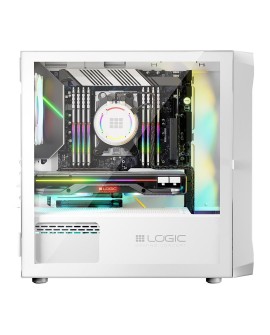 LOGIC OBUDOWA PORTOS ARGB MINI USB 3.0 WHITE