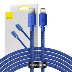 Kabel USB-C do Lightning Baseus Crystal Shine, 20W, PD, 2m (niebieski)