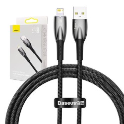 Kabel USB do Lightning Baseus Glimmer, 2.4A, 1m (czarny)
