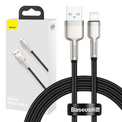Kabel USB do Lightning Baseus Cafule, 2.4A, 1m (czarny)