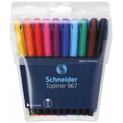 Cienkopis SCHNEIDER Topliner 967 mix kolorów 0.4mm 10szt