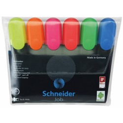 Zakreślacze SCHNEIDER Job mix kolorów 1-5mm 6szt
