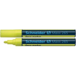 Marker kredowy  SCHNEIDER Maxx 265 Deco żółty okrągła 2-3mm zawieszka 1szt