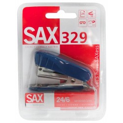 Zszywacz mini plastikowy SAX 329 niebieski 20 kart