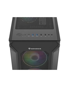 Obudowa NATEC Genesis Irid 505 ARGB NPC-1518 (ATX. Micro ATX. Mini ITX kolor czarny)